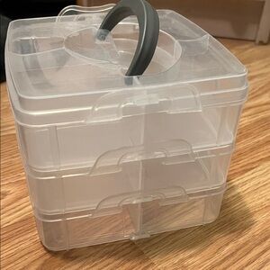 ⭐️Clear Stackable Storage Box with Handle